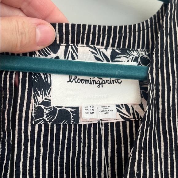 Anthropologie Blooming print Adrienne Flounced Cotton Floral Midi Dress NWT - Picture 3 of 12